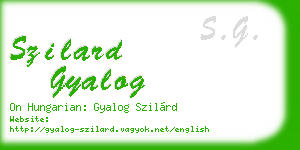 szilard gyalog business card